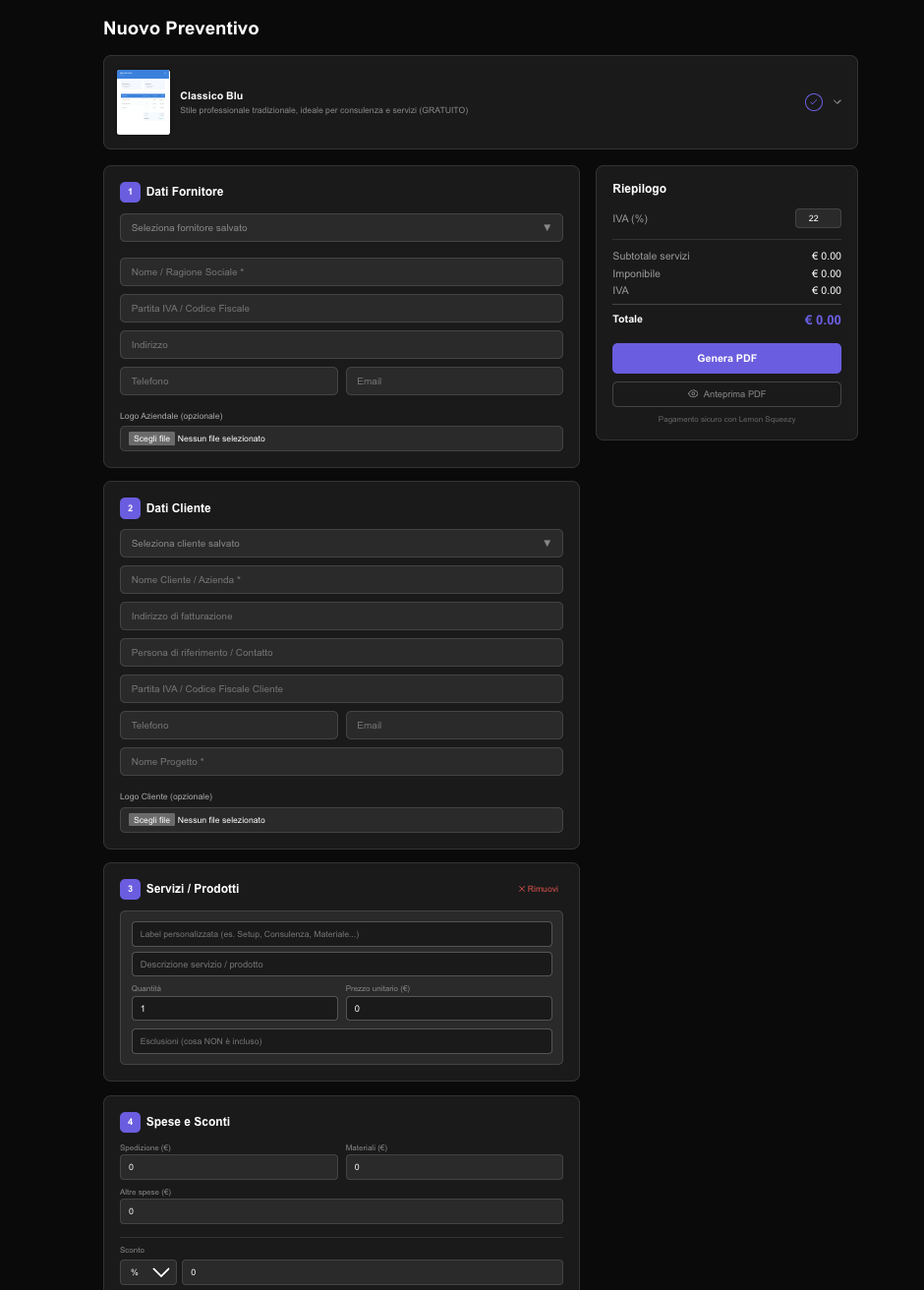 Anteprima sito nel mockup tablet